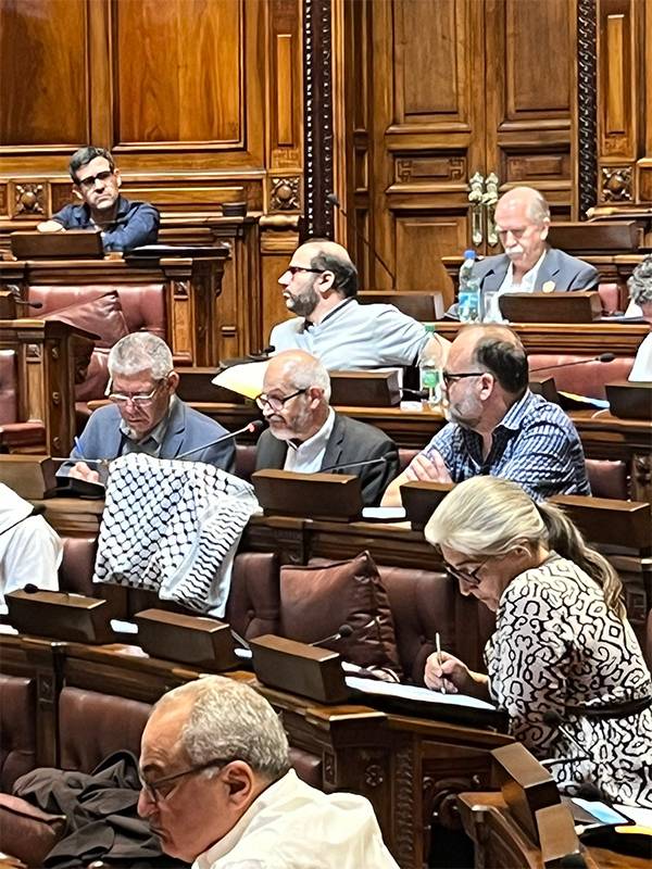 Uruguay's Congress expresses solidarity with Palestine. [Photo: official webpage of the Uruguayan Congress]