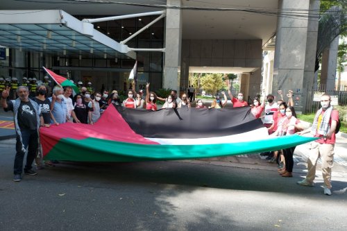 March of solidarity with the Palestinian people in Sao Paulo, Brazil. (Photo source: Facebook)