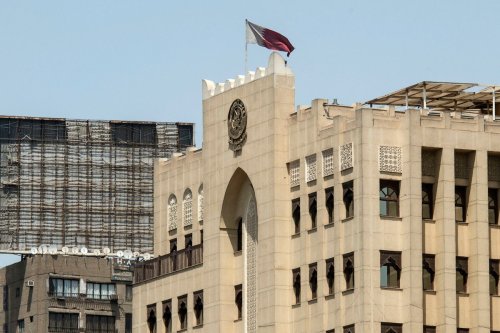 A picture taken on June 6, 2017 shows The Qatari embassy in the Egyptian capital Cairo on 6 June 2017 [KHALED DESOUKI/AFP/Getty Images]