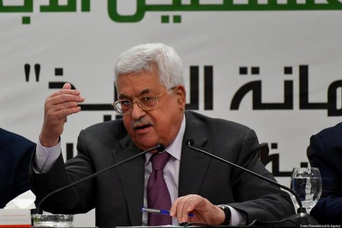 Palestinian President Mahmoud Abbas in Ramallah, West Bank on 11 April 2018 [Issam Rimawi/Anadolu Agency]
