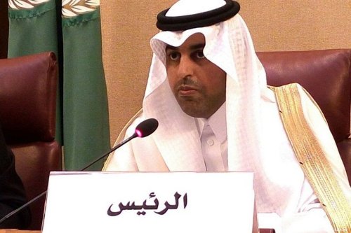 Arab Parliament speaker, Mishaal Al-Salami [Middle East News Agency/Facebook]