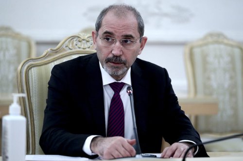 Jordanian Foreign Minister Ayman Al-Safadi in Moscow, Russia on 3 February 2021 [Russian Foreign Ministry/Anadolu Agency]