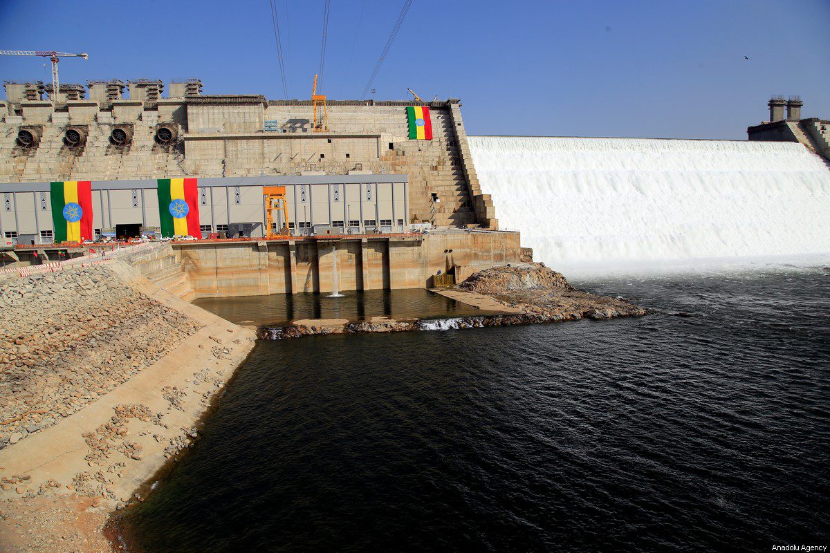 A view of Grand Ethiopian Renaissance Dam on February 19, 2022 [Minasse Wondimu Hailu/Anadolu Agency]