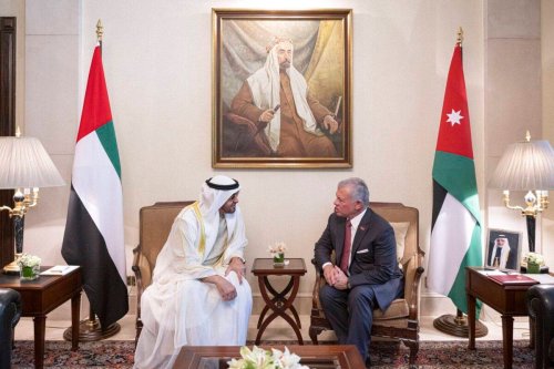 President His Highness Sheikh Mohamed bin Zayed Al Nahyan met today with His Majesty King Abdullah II bin Al Hussein of Jordan [WAM]