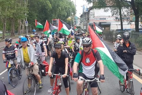 The Big Ride for Palestine in London, on 27 July 2019 [Ovais Mughal]