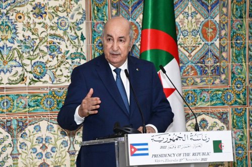 Algerian President Abdelmadjid Tebboune on November 17, 2022 [PRESIDENCY OF ALGERIA/Anadolu Agency]