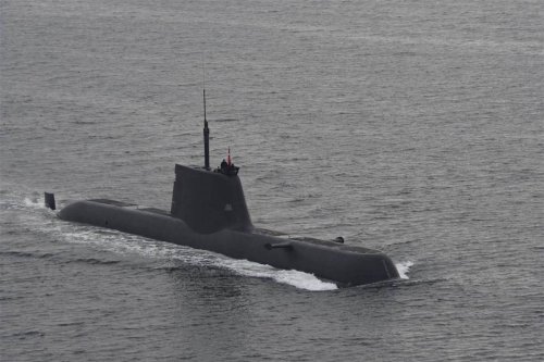 TCG Piri Reis, Air Independent Propulsion (AIP) capable submarine of Turkish Naval Forces during initial sea trials at the Sea of Marmara in Turkiye on December 6, 2022. [TUR National Defence Ministry - Anadolu Agency]