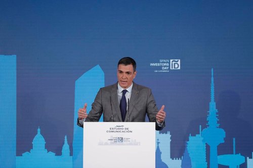 Spanish Prime Minister Pedro Sanchez makes the closing speech during the 13th International Finance Forum - Spain Investors Day in Madrid, Spain on January 12, 2023 [Burak Akbulut - Anadolu Agency]