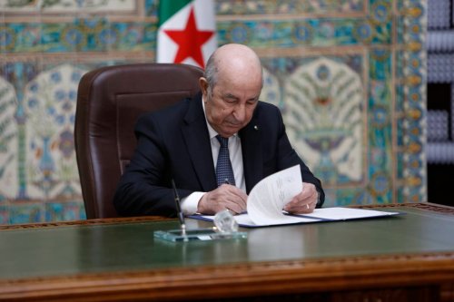 Algerian President Abdelmadjid Tebboune at El Mouradia Palace, in Algiers, Algeria on January 23, 2023 [Fazil Abd Erahim/Anadolu Agency]