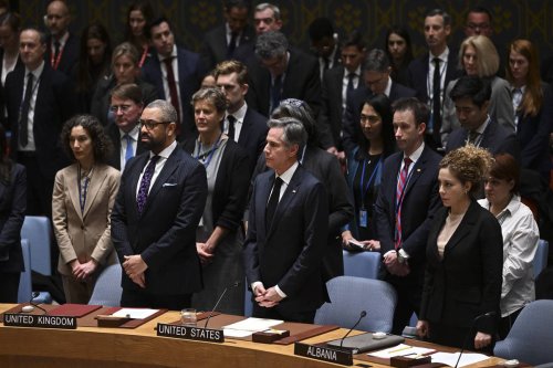 U.S. Secretary of State Antony Blinken attends the a U.N. Security Council meeting on the one-year anniversary of Ukraine - Russia war, at the UN headquarters on Friday, February 24, 2023 [Fatih Aktaş - Anadolu Agency]