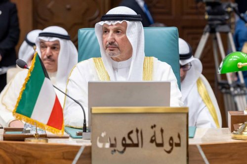 Foreign Minister of Kuwait Salem Abdullah Al-Jaber Al-Sabah attends Arab League Foreign Ministers meeting in Cairo, Egypt on May 07, 2023. [Foreign Ministry of Quwait - Anadolu Agency]