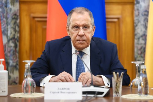 Russian Foreign Minister Sergey Lavrov, in Moscow, Russia on May 19, 2023 [Russian Ministry of Foreign Affairs/Anadolu Agency]