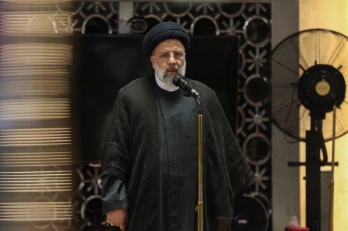 Iranian President Ebrahim Raisi speaks after performing midday prayer at Istiqlal Mosque during his official visit in Jakarta, Indonesia on May 24, 2023 [Eko Siswono Toyudho - Anadolu Agency]