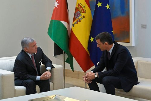 Spanish Prime Minister Pedro Sanchez meets King of Jordan Abdullah II at Moncloa in Madrid, Spain on June 19, 2023 [Burak Akbulut/Anadolu Agency]