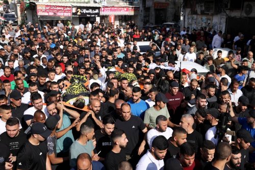 Funeral held for 5 Palestinians, including a child, killed by Israeli forces during a raid in Jenin, West Bank on June 19, 2023 [Issam Rimawi/Anadolu Agency]