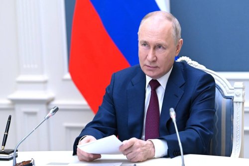 Russian President Vladimir Putin attends virtual meeting of Shanghai Cooperation Organisation in Moscow, Russia on July 04, 2023 [Kremlin Press Office/Handout/Anadolu Agency]