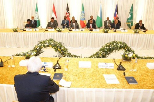 The East African bloc's Intergovernmental Authority on Development (IGAD) meets to resolve the crisis in Sudan in Addis Ababa, Ethiopia on July 10, 2023 [State House of Kenya/Anadolu Agency]