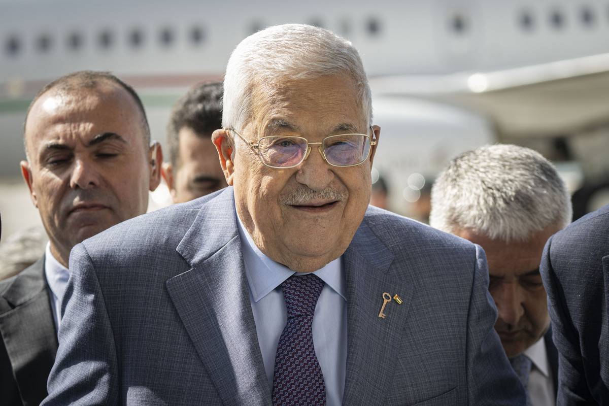 Palestinian President Mahmoud Abbas on July 24, 2023 [Emin Sansar/Anadolu Agency]