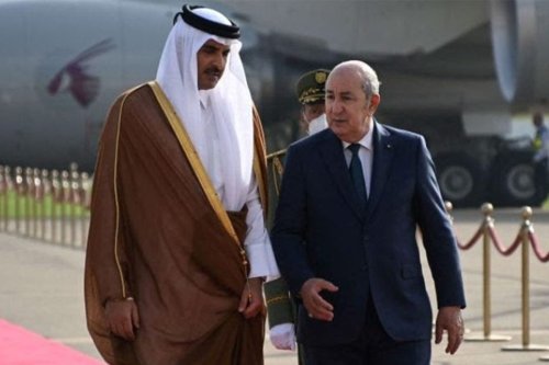 Algerian President Abdelmadjid Tebboune and Emir of Qatar Sheikh Tamim Bin Hamad Al-Thani [Archive photo]
