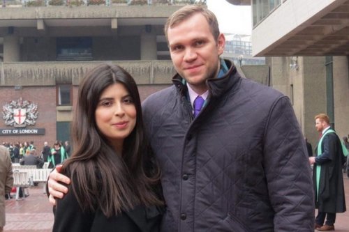 Matthew Hedges with his wife Daniela Tejada [Family handout]