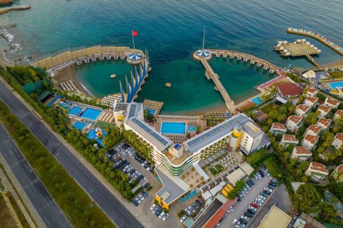 View of Adin Beach Hotel, Antalya, Turkey [Courtesy of Hilal Uysal Namal]