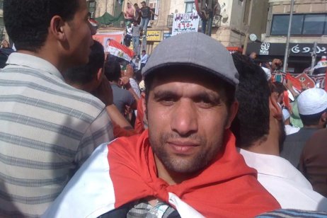 Fathi Ali in a protest in Tahrir Square, Cairo in 2011 [Fathi Ali]