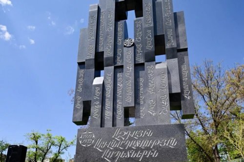 A photo of the Operation Nemesis monument in Armenian capital Yereven [@KarinaKarapety8/Twitter]