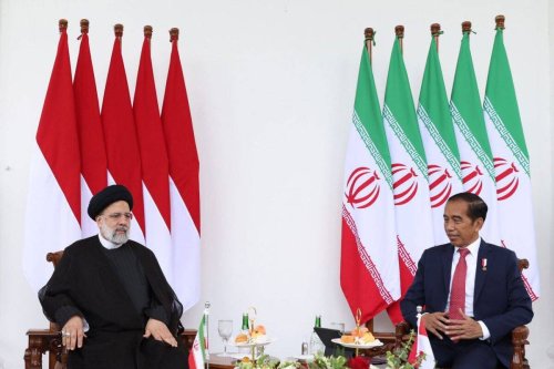 Iranian President Ebrahim Raisi (L) and Indonesian president Joko Widodo (R) [@IRIMFA_EN/Twitter]