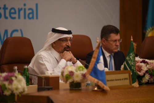 Saudi Arabian Energy Minister Khalid al-Falih and Russian Energy Minister Alexander Novak (R) attend the one-day OPEC+ group meeting in the Saudi city of Jeddah on May 19, 2019 [AMER HILABI/AFP via Getty Images]