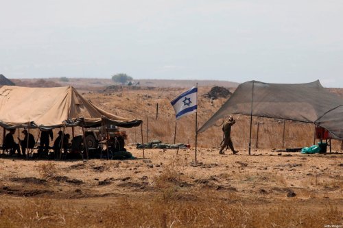Israeli soldiers take part in a military drill in the Israeli-annexed Golan Heights on September 1, 2020 [JALAA MAREY/AFP via Getty Images]