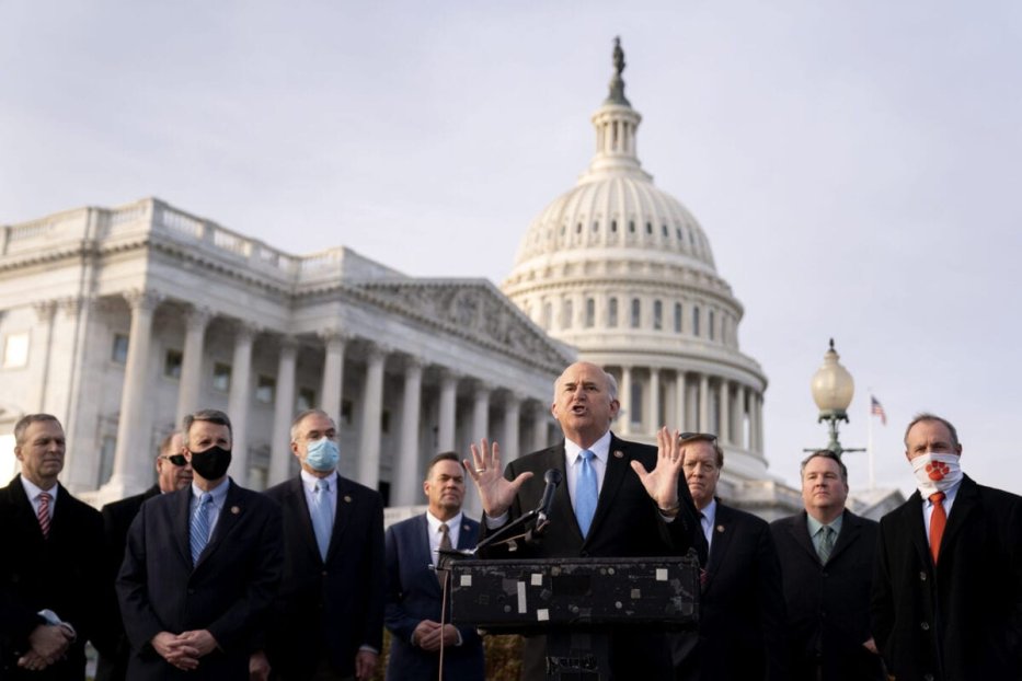 Representative Louie Gohmert, a Republican from Texas, speaks during a news conference with members of the Freedom Caucus outside the US Capitol in Washington, D.C., US, on Thursday, December 3, 2020 [Stefani Reynolds/Bloomberg via Getty Images]