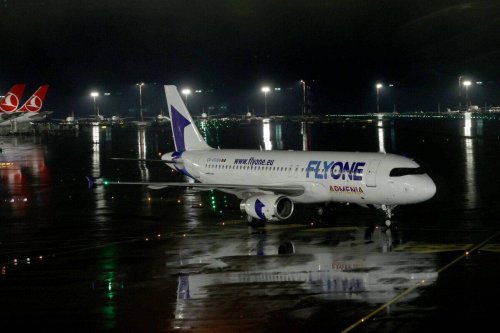 The FlyOne plane departed from Yerevan landed at Istanbul Airport