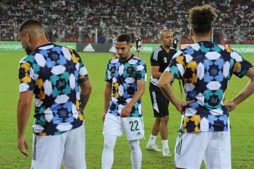 Algerian players are pictured during a friendly football match with Guinea in Oran [Photo by -/AFP via Getty Images]