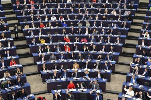 Members of the European Parliament at the European Parliament in Strasbourg, eastern France, on October 4, 2022 [FREDERICK FLORIN/AFP via Getty Images]