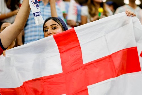 Supporters of England prior to the FIFA World Cup Qatar 2022 Round of 16 match between England and Senegal at Al Bayt Stadium in Al Khor, Qatar. [Manuel Reino Berengui/DeFodi Images via Getty Images]