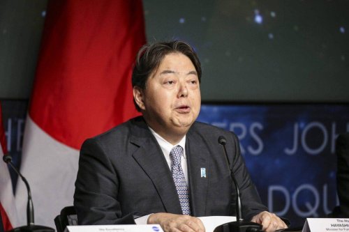Japanese Foreign Minister Yoshimasa Hayashi on January 13, 2023 [Celal Gunes/Anadolu Agency via Getty Images]