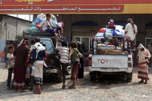 Citizens travel outside the southern port city of Aden to spend the Muslim feast of Eid al-Adha in villages and rural areas on June 26, 2023 [SALEH AL-OBEIDI/AFP via Getty Images]