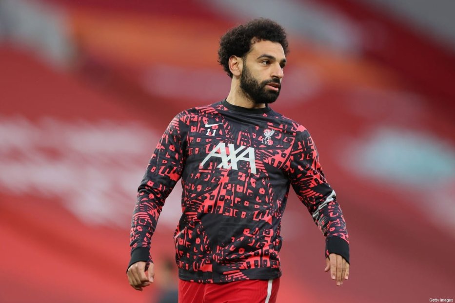 Mohamed Salah of Liverpool warms up prior to the Premier League match at Anfield on May 08, 2021 in Liverpool, England [Alex Pantling/Getty Images]