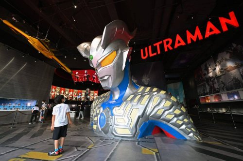 Bust of Ultraman Zero at an Ultraman-theme Park on July 25, 2022 [Zhou You/VCG via Getty Images]