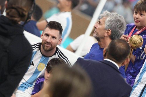 Lionel Messi of Argentina with his father Jorge Messi following the FIFA World Cup Qatar 2022 [Jean Catuffe/Getty Images]