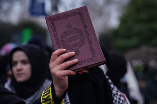 A protest against the burning of the Quran in Sweden and Denmark on January 29, 2023 [Cemal Yurttas/ dia images via Getty Images]