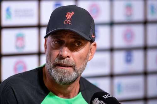 Manager Jurgen Klopp of Liverpool FC addresses the media during the Pre-match Conference at the National Stadium on August 1, 2023 in Singapore [Playmaker/MB Media/Getty Images]