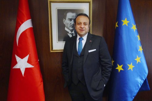 Turkey’s Ambassador to the Czech Republic and former EU Affairs Minister Egemen Bagis poses during an AFP interview in Ankara on 18 February 2013. [ADEM ALTAN/AFP via Getty Images]