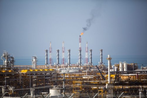 A view of the South Pars gas field facilities near the southern Iranian town of Kangan on the shore of the Gulf on January 22, 2014. South Pars, a huge offshore natural gas field shared between Iran and Qatar [BEHROUZ MEHRI / AFP via Getty Images]