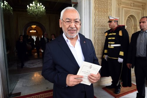 Tunisia's Ennahdha Islamist party leader Rached Ghannouchi [FETHI BELAID/AFP via Getty Images]