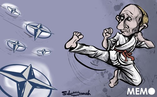 Russia VS NATO: Ukraine, gas, Death Sea... - Cartoon [Sabaaneh/Middle East Monitor]