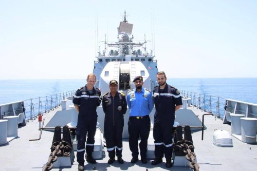 India, France, UAE conclude first joint maritime drill in the Gulf of Oman on June 9, 2023 [@sidhant/Twitter]