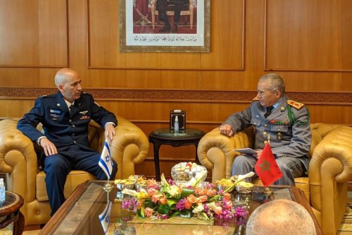 Senior Israeli military officials met with Moroccan military chief Belkhir El-Farouk in Rabat and agreed on convening a joint military commission to sign a joint action plan [@AvichayAdraee/Twitter]