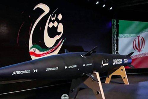 Iran unveils the first "hypersonic" ballistic missile with a range of 1400 kilometers in Iran on June 06, 2023 [Sepah News/Handout - Anadolu Agency]