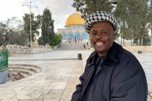 Shahid Bin Yusef Takala, a South African university lecturer, has walked from Cape Town to Jerusalem’s Al-Aqsa Mosqu